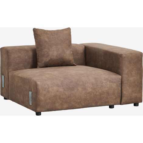 Módulo esquinero derecho 135x113 cm con reposabrazos alto y cojín para sofá modular Bruna SKLUM (1/5)