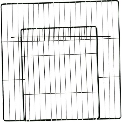 Porte de Parc Portable pour Animaux de Compagnie, Fournitures de Panneaux métalliques en Fer pour Cage de Bricolage, clôture Extensible, Grille Noire Dense (1/5)