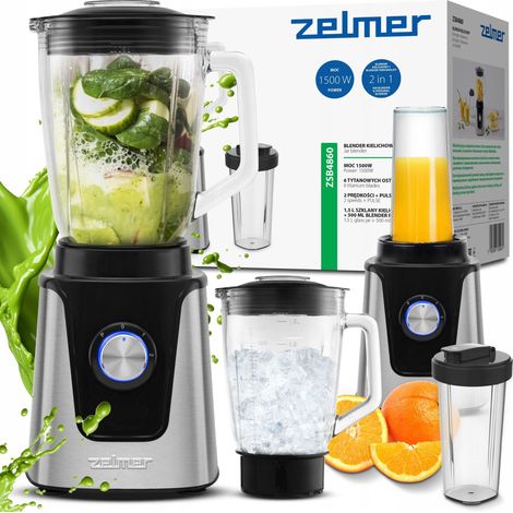 Ufesa Zelmer ZSB 4860 Blender Argent et Gris 1500 W (1/3)