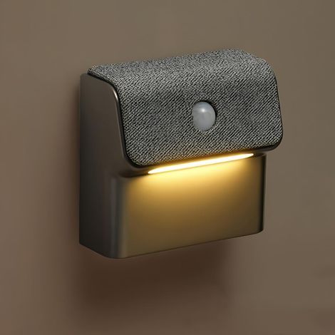 Applique da parete con rilevatore di movimento, 1 pezzo, con induzione magnetica, illuminazione per il corpo umano, luce morbida, ricaricabile, lunga durata (1/5)