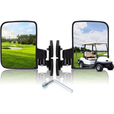Verstellbare magnetische Seitenspiegel für Einkaufswagen, magnetische konvexe Spiegel für Golf, UTV, Traktor, Einkaufswagen, Gabelstapler, Vibrationswalzen (1/4)