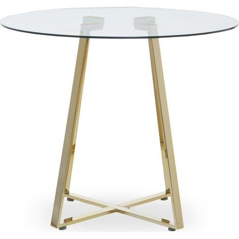 Premier Housewares Metropolitan Round Glass Dining Table (1/5)