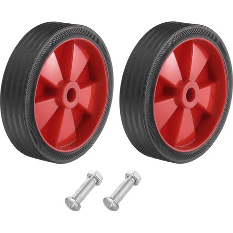 5 Pouces Roues De Compresseur D'Air Remplacement Roues Universelles Pour Most Air Compressors Augmentation Maniabilité Avec 0.5" Dia Pack Of 2,Red (1/5)
