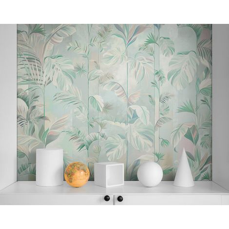 Papier Peint Feuillage - Jungle Pastel - 150 x 250 cm (1/2)