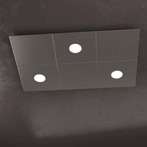 Plafoniera moderna top light eccentric 1156 3l3d gx53 led metallo lampada parete soffitto, finitura metallo marrone