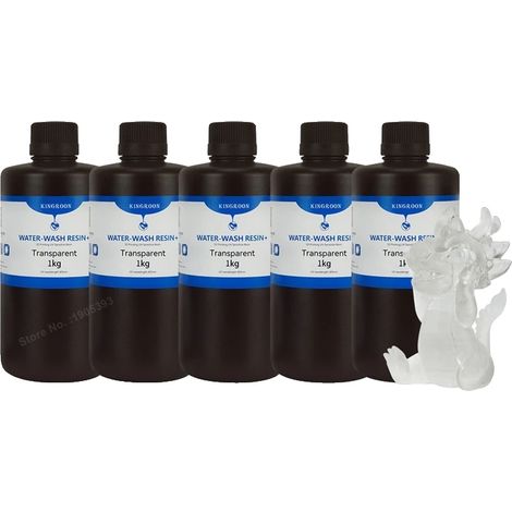 Resina lavabile con acqua, alta precisione, formula a basso odore, 5 kg trasparente (1/2)