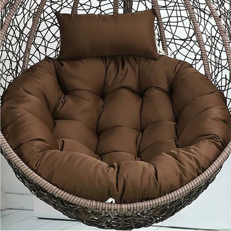 Coussin de rechange pour chaise suspendue œuf, assise ronde pour balançoire de jardin, rembourrage de hamac, coussin de siège extérieur imperméable, modèle E, confortable et durable (1/5)