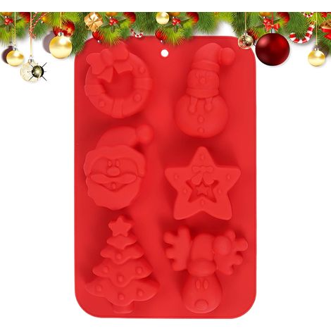 Moules en silicone de Noël, flexibles, antiadhésifs, démoulage facile, réutilisables (1/5)