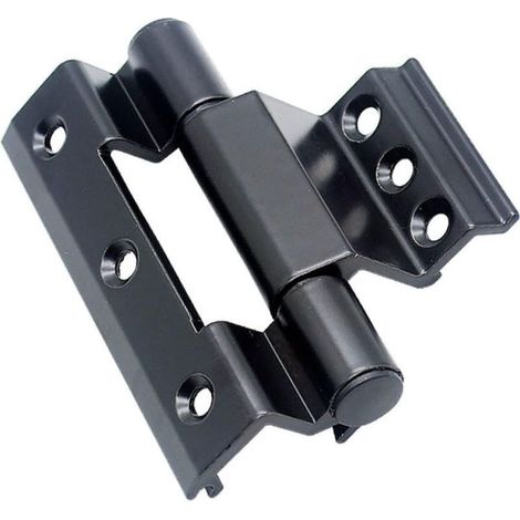 4-piece aluminum door and window hinge with broken bridge, window grille, aluminum alloy door and window hinge, fly screen hinge, black hinge (1/5)
