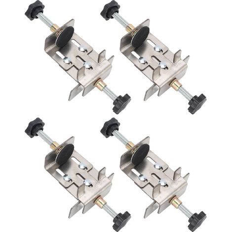 Lot de 4 calibrateurs pose poignée inox pour portes meuble cuisine placard montage stable sans rayure (1/5)