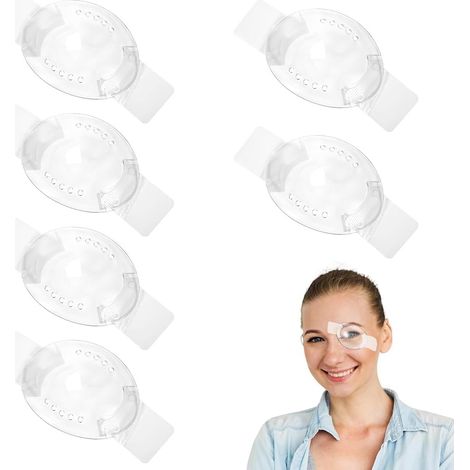 Caches-Yeux Post-Opératoires Transparents Ventilés – 6 Pièces Cache-Œil Médical Transparent Confortable Après Opération Respirant Gauche ou Droit Plastique (1/5)