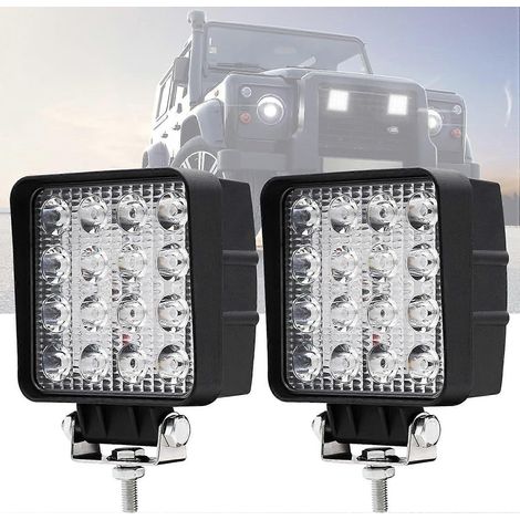 Dinfu 4-Zoll-LED-Arbeitsscheinwerfer – 2 Stück 48-W-LED-Lichtleiste mit Spot- und Flutlichtkombination für Traktoren, Lkw, Jeeps, ATVs, UTVs, SUVs und Boote (1/4)