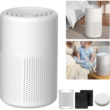 Purificateur d'Air Chambre Silencieux, Élimine 99.97% des Allergènes, H13 HEPA Air Purifier, Filtration Efficace Contre Allergies et Odeurs, Purificateur d'air avec Aromathérapie pour Maison Bureau (1/5)