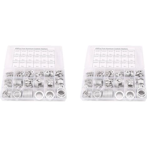 900 PièCes Joint en Aluminium Rondelle Plate en Aluminium Combinaison de Bague D'ÉTanchéIté en Aluminium (1/5)
