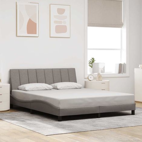 Cadre de lit sans matelas,Structure de lit,Lit Adulte Hanko taupe 160x200 cm tissu 603847 (1/5)