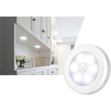 LUCE NOTTURNA ARMADIO SENSORE PIR CALAMITA LUCE LED BIANCA BATTERIE TE-B0271 (1/5)