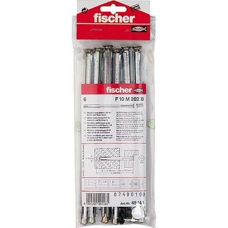 Fischer 6x Ancoraggi per telaio finestra F 10 M 202 B Sacchetto - 49148