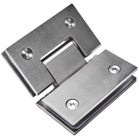135° Shower Hinge in 304 Stainless Steel – For 8-12mm Glass – Set of 2 – Easy Installation and Durable (1/4)