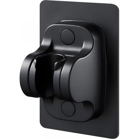 Support de pommeau de douche sans perçage, support de douche sans perçage avec angle réglable, support de douchette étanche, adhésif puissant, noir (1/5)