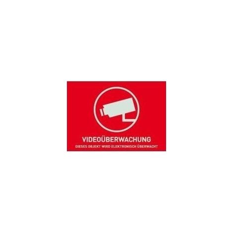 ABUS AU1321 Segnale di avvertimento Videosorveglianza Lingue Tedesco (L x A) 74 mm x 52.5 mm