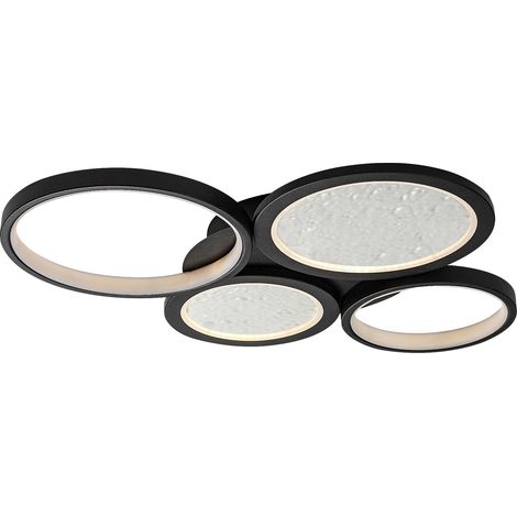 Plafoniera LED Rabalux Aranis nera dimmer telecomando 40W (1/5)