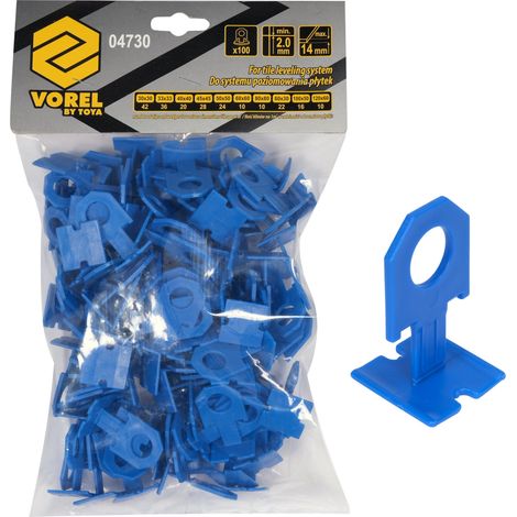 Nivellierclips 2 mm, 100 Stück für Fliesenverlegung