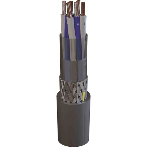 [JAMAIS UTILISÉ] Câble de données multipaire Blindé CAE Groupe MarineCom YOZc 250 V, 2 x 2 x 0,75 mm² Gris LSZH, 100m