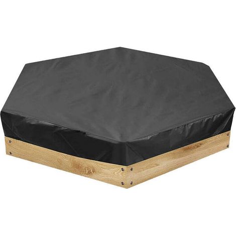 Housse de Bac à Sable pour Enfants, Bache bac à Sable, Bac a Sable avec Couvercle, pour Enfants en Tissu Polyester 190T Jardin ExtéRieur Décontracté, Imperméable, Résistant au Froid (180x150x20cm) (1/5)