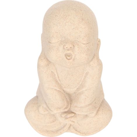 Petite Statue de Moine Bouddha Antidérapante Décorative Mignonne Vivante Sculpture Ornement pour Salon de Thé Meuble Aquarium (1/5)