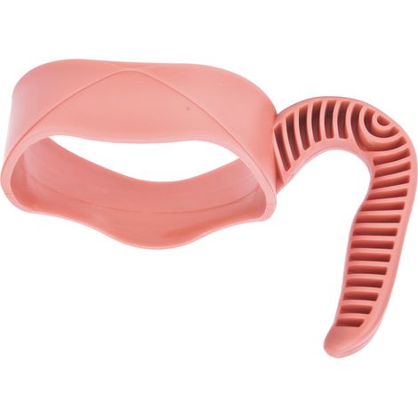 Poignée de transport ergonomique en plastique rose, compatible avec les pichets, les bouteilles et la plupart des autres récipients d'une contenance d'environ 590 à 890 ml (20 à 30 oz). (1/5)