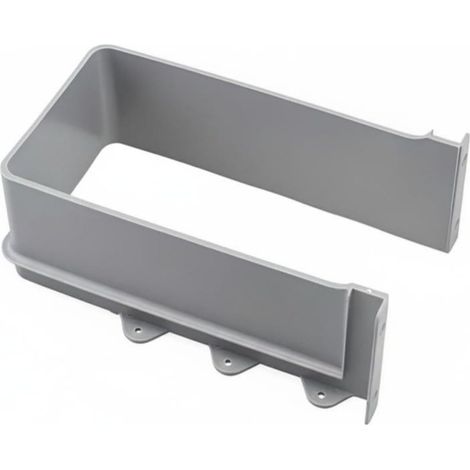 Cache-tuyau de lavabo - panneau de dégagement de tiroir gris en forme de U (1/5)