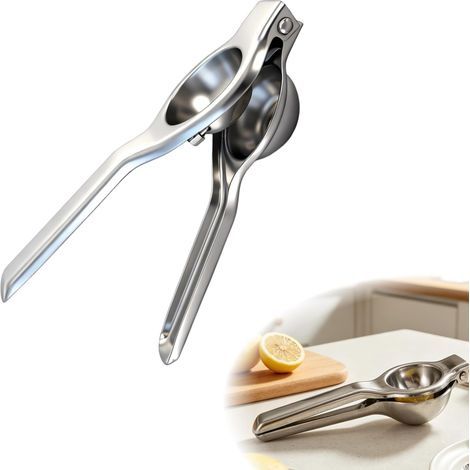 Presse Citron Inox Manuel7.5cm, Presse Agrumes Manuel, Lemon Squeezer Robuste, Presse Agrumes Inox pour Citron, Citron Vert et Orange, Presse Citron Manuel Cuisin