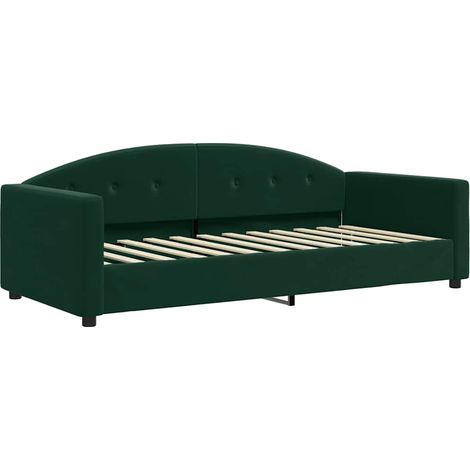 Maison Exclusive - Letto da Giorno Verde Scuro 90x200 cm in Velluto (1/5)