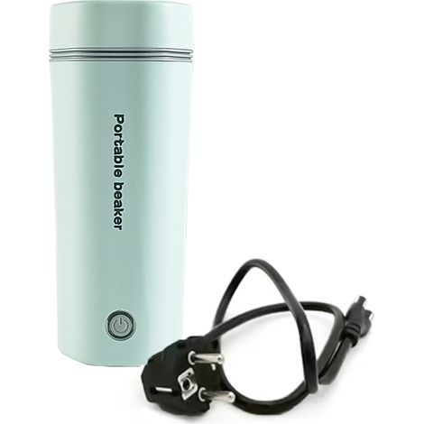 Bollitore elettrico portatile da 350 ml per far bollire l'acqua, bicchiere da viaggio in acciaio inox, bollitore per tè con spegnimento automatico, ideale per preparare latte e caffè per bambini. (1/5)