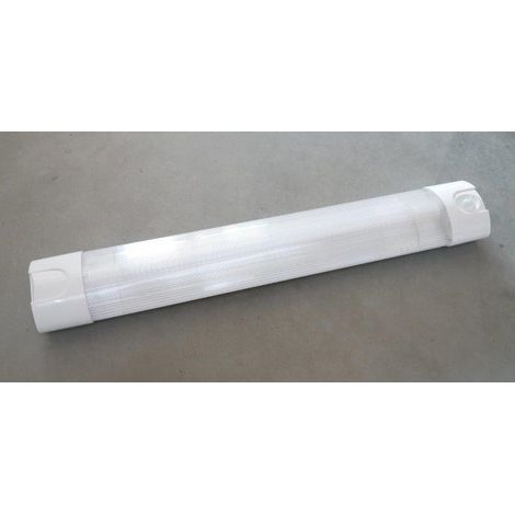 Réglette LED 10W blanche 755x115x70mm à détection IR culot G13 4000K 540lm alim 230V IK07 IP44 Xéo2 L'EBENOID (1/2)