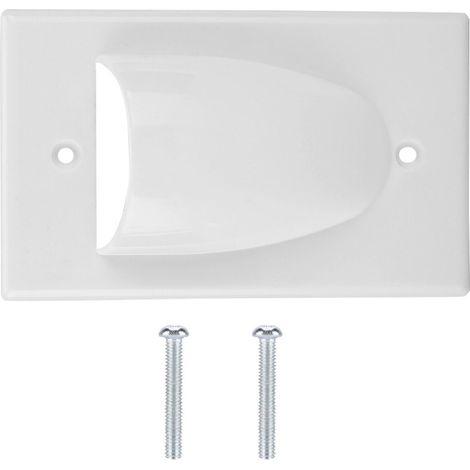 1 Placa de cubierta de montaje en pared, ABS ignífugo, tapa de enchufe, cableado flexible, instalación eléctrica (1/5)