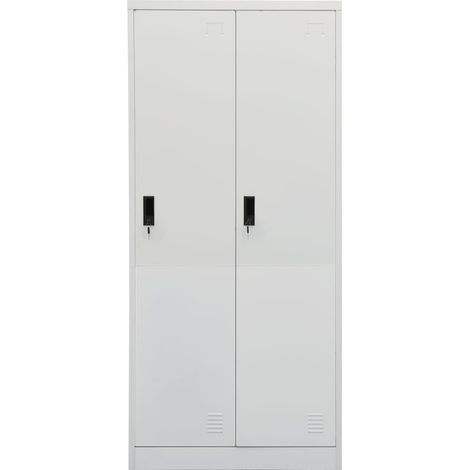 Garde-robe Gris clair 80x50x180 cm Acier (1/5)