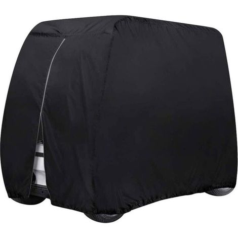 Housse De Voiturette De Golf étanche pour 4 Passagers, Convient à EZ GO, Club Car Yamaha, avec Tissu Oxford Durable étanche à La Poussière 210D,275×122×168cm (1/4)