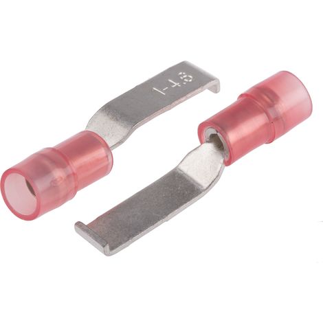 Cosse à sertir type languette, 4.6mm x 0.75mm, Rouge 16AWG 1.5mm² 22AWG 0.5mm² Non-Enveloppé