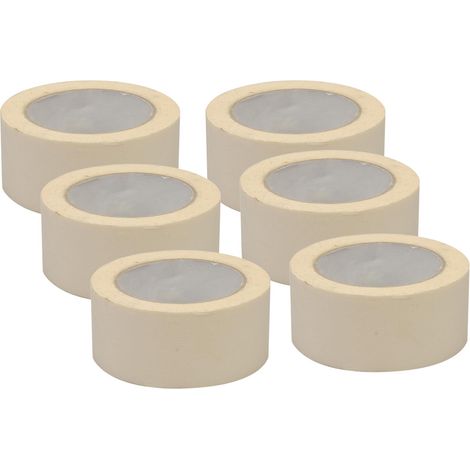 Dapetz ® Premium Masking Tape 6 Rolls (50mm x 50m) White Masking Tape Painting Tape For Painters, Decorators Professional DIY Use Painting Office Home Crafts and More (1/5)