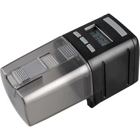 Automatischer Futterspender für Aquarien (Batterien nicht enthalten). Programmierbares Dosiersystem für Fische. (1/5)