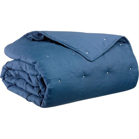 Couvre-Lit Touareg Jeté de Lit en Lin et Coton Stonewashed pour Chambre 240 x 260 cm - PANGIVO (1/3)