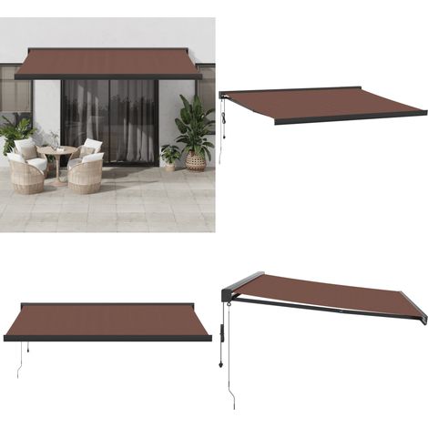 Automatisch Manuell Braun 400x300 cm - Markise - Sonnenschutz - Gartensonnenmarkise - Außenmarkise - Terrassenschirm - Home & Living (1/5)