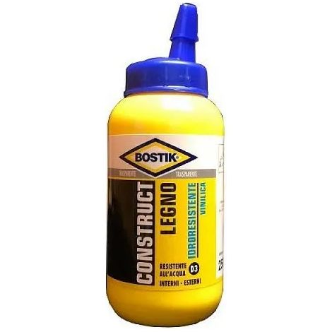 Colla vinilica trasparente Bostik D3 per legno 250g