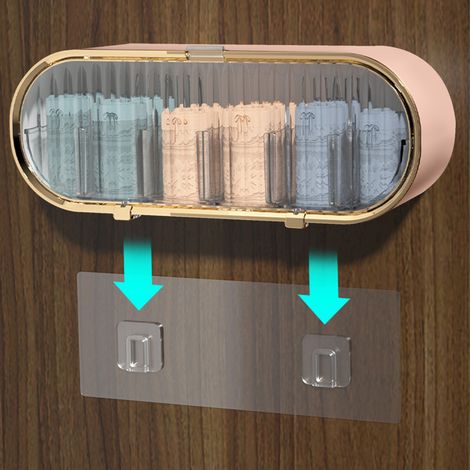 Boîte de rangement murale pour sous-vêtements, boîte de rangement sans traces pour sous-vêtements, chaussettes et poudre d'avoine. (1/5)