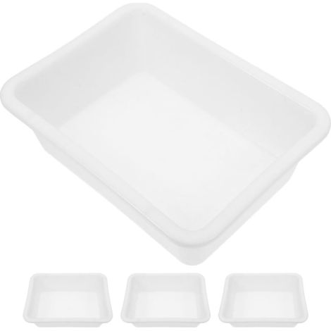 Plateau de Laboratoire 240x170x65mm 4 Pièces en Plastique Blanc Résistant la Corrosion pour Recherche Scientifique et Expérimentaux (1/5)