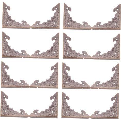 30 protections d'angle en métal pour boîtes vintage, protections (1/5)
