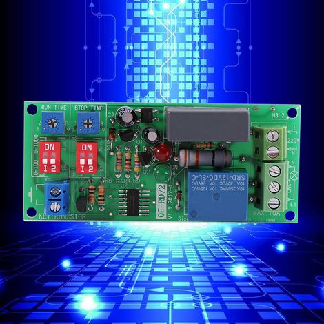 1 module relais marche/arrêt temporisé à cycle infini réglable AC100V-250V (1/5)