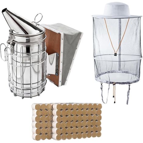 Kit d'outils pour d'apiculture,Fumeur d'abeilles, Fournitures apicoles,Apiculture Materiel kit,kit Debutant Apiculture,Kit de démarrage pour Apiculteur (1/5)
