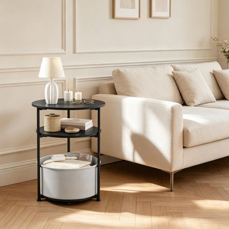 Table d'appoint ronde moderne, table de salon élégante, table de chevet pour chambre, table d'appoint pour canapé (1/5)